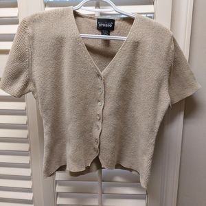 Vintage Button Down Crop Top